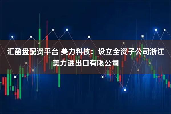汇盈盘配资平台 美力科技：设立全资子公司浙江美力进出口有限公司